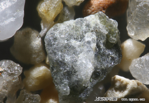 顯微鏡下的希臘得洛斯島沙粒